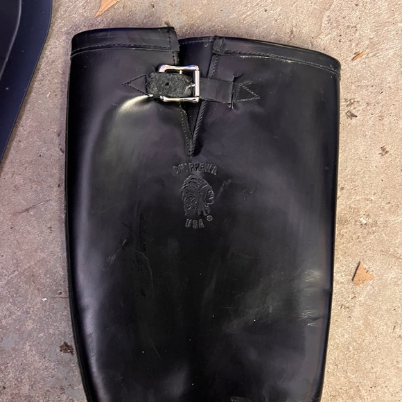 Men's Classic Black Leather Buckle Boots - Picture 2 of 3